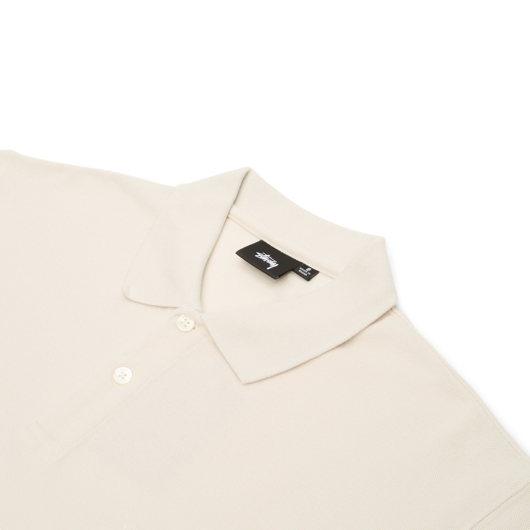 Stussy Classic Pique Polo (Off White)