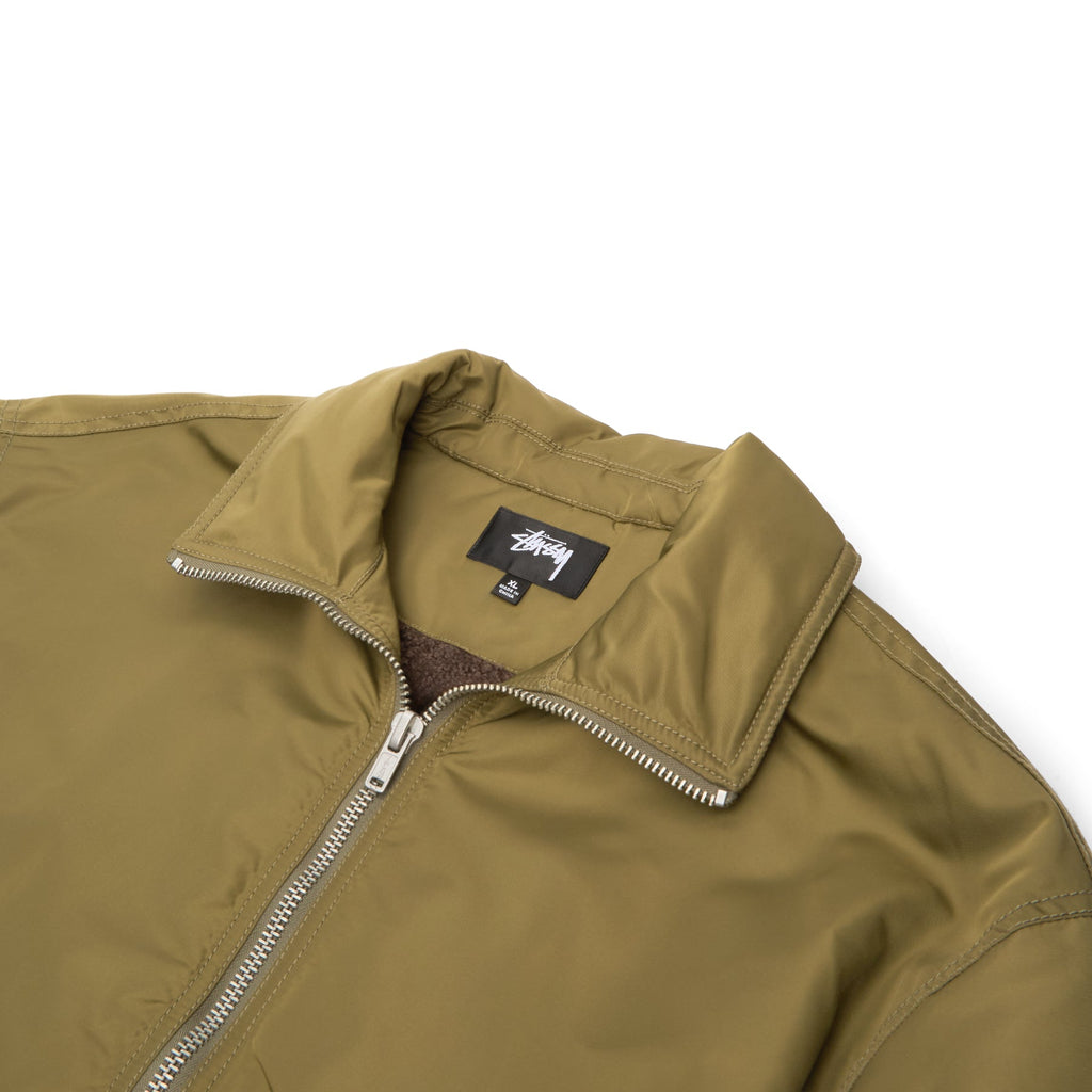 Stussy Pile Lined Zip Jacket (Olive)