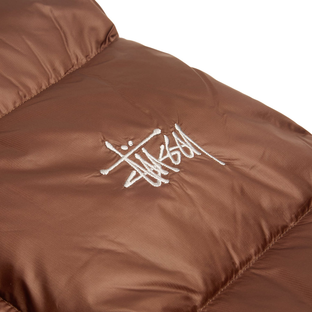 Stussy Micro Ripstop Down Vest (Brown)