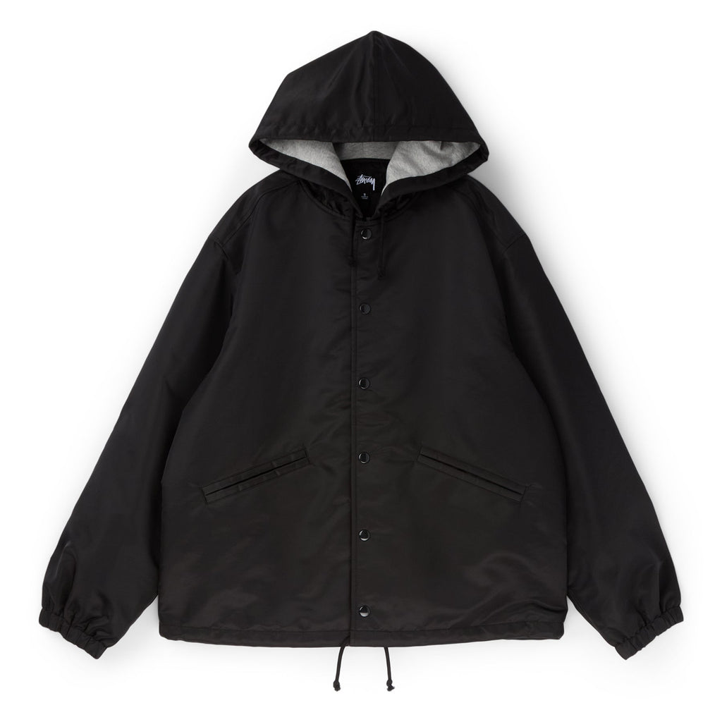 Stussy Hooded Coaches Jacket (Black)