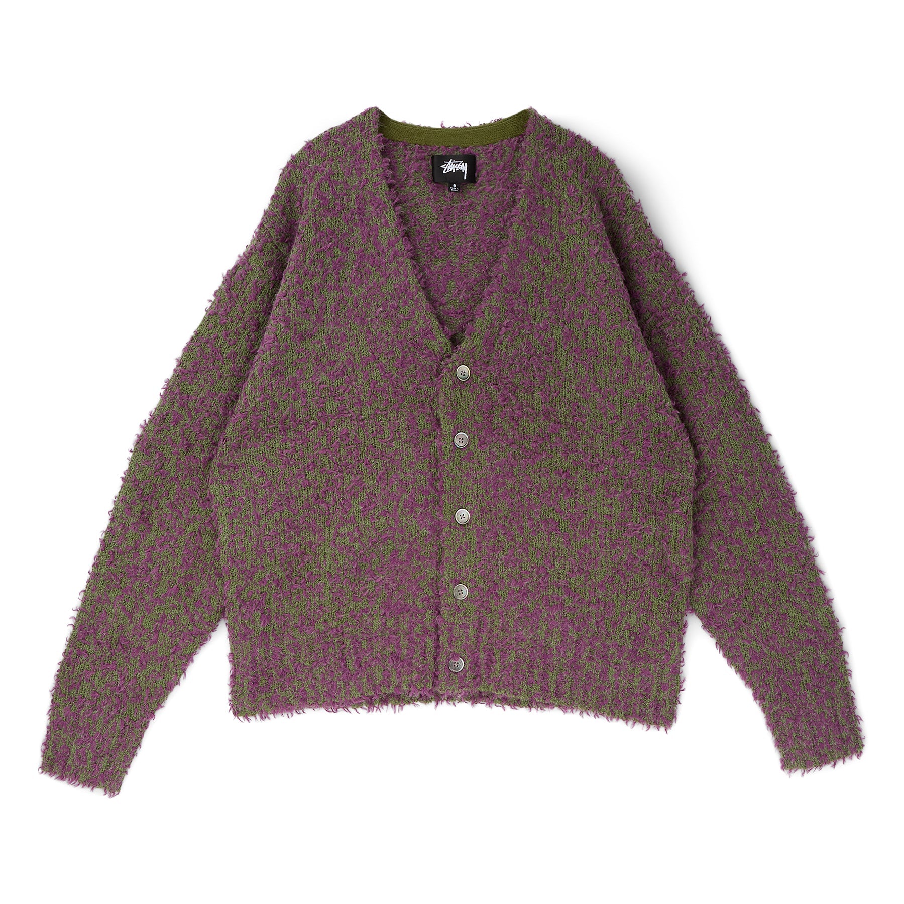 Stussy Textured Cardigan (Purple/Green)
