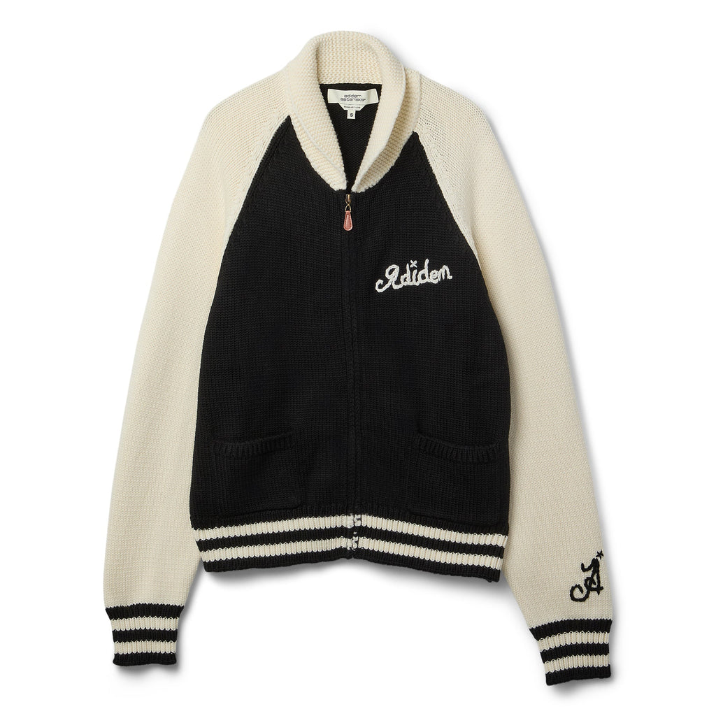 Adidem Asterisks Knit Zip Up Sweater (Cream)