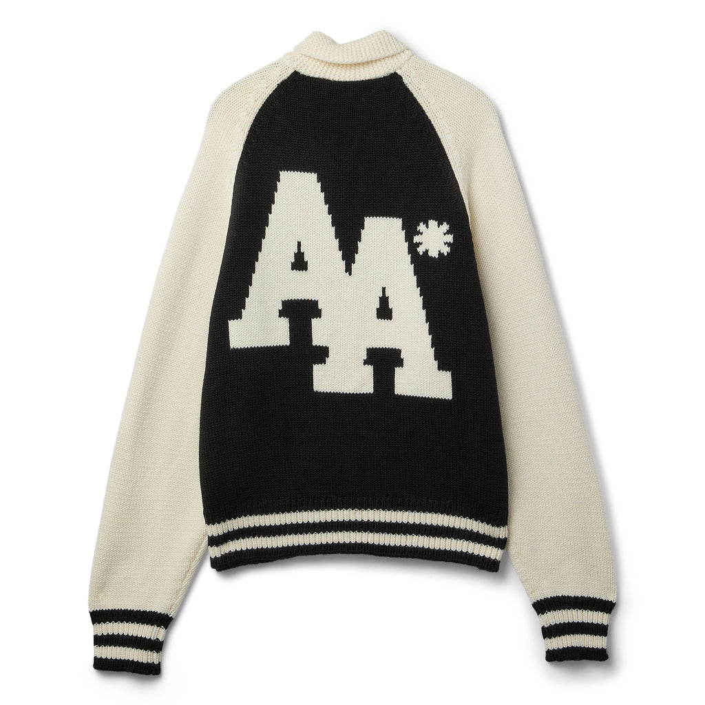 Adidem Asterisks Knit Zip Up Sweater (Cream)