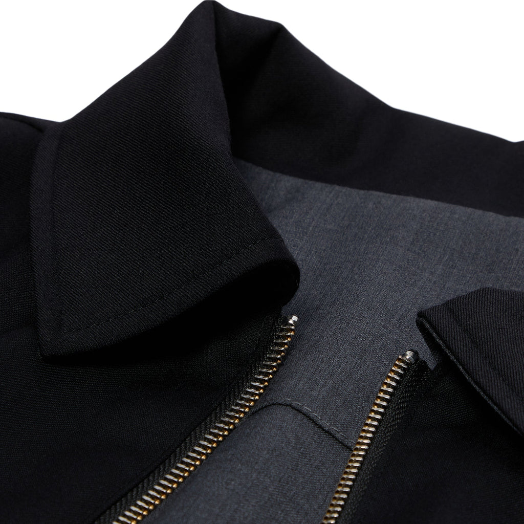 Grand Collection Reversible Wool Overshirt (Charcoal/Black)