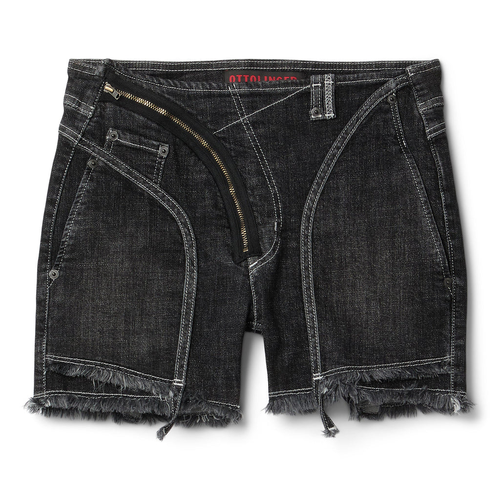 Ottolinger Open Back Jeans Hotpants (Black wash)