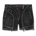 Ottolinger Open Back Jeans Hotpants (Black wash)