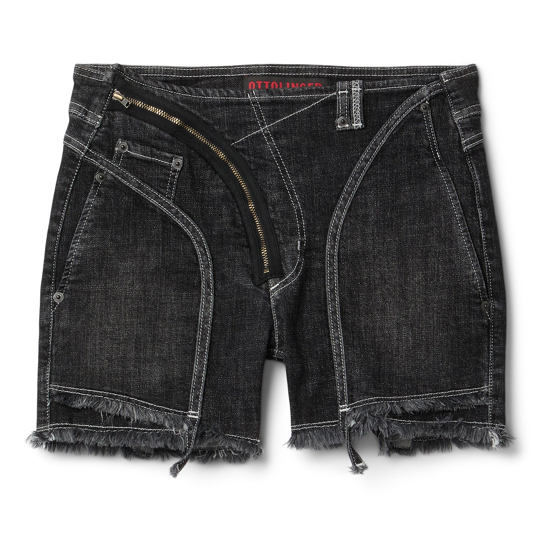 Ottolinger Open Back Jeans Hotpants (Black wash)