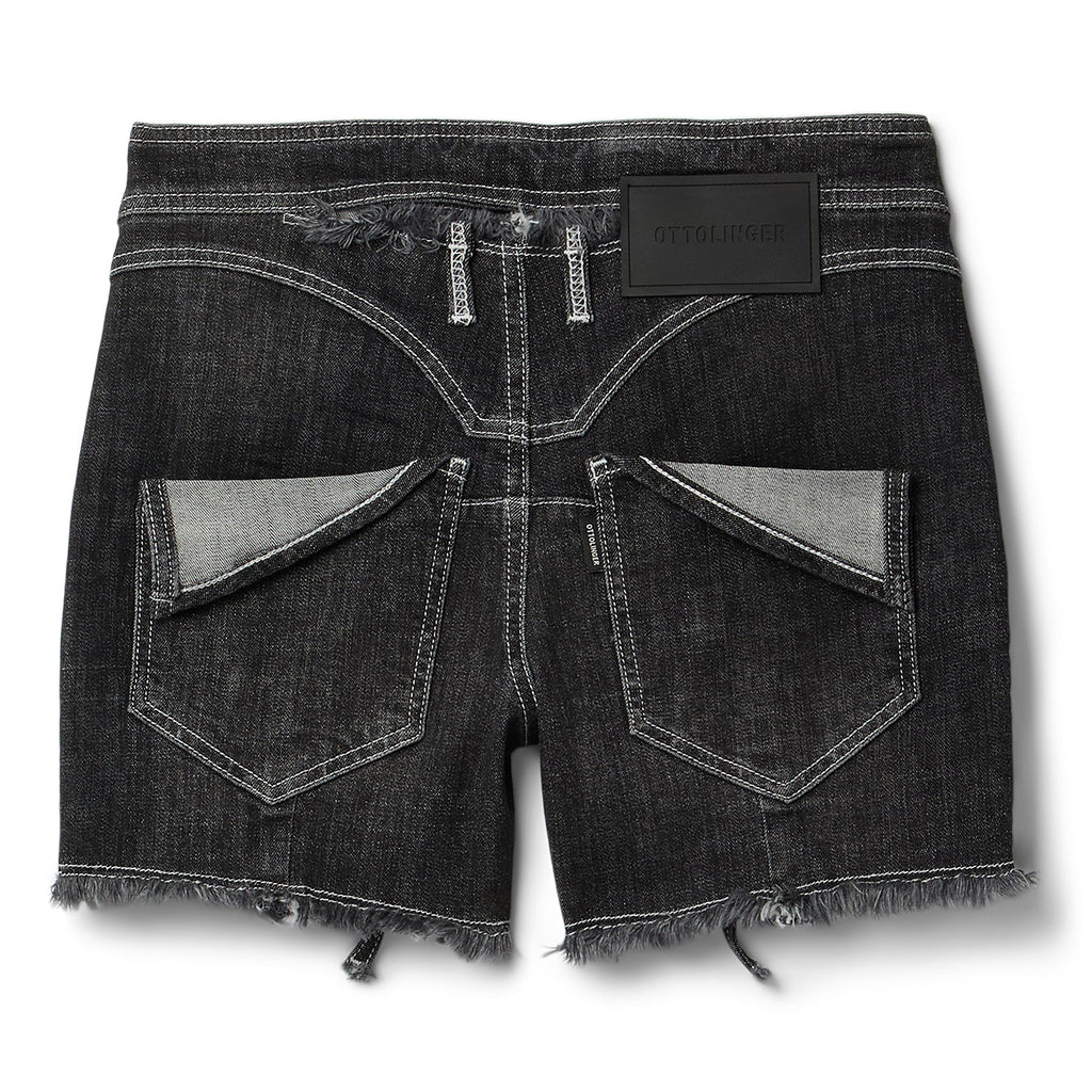 Ottolinger Open Back Jeans Hotpants (Black wash)