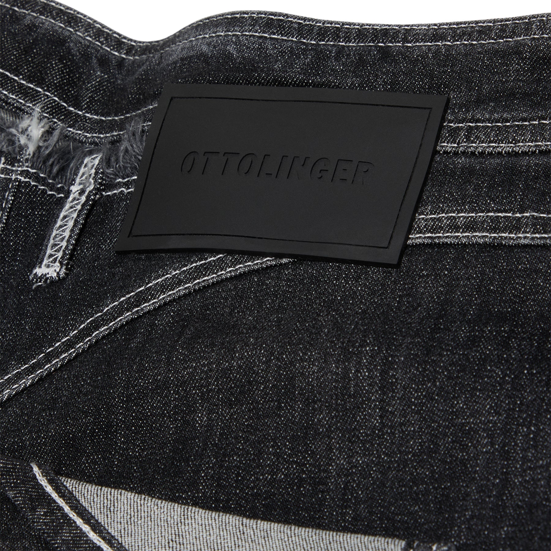 Ottolinger Open Back Jeans Hotpants (Black wash)