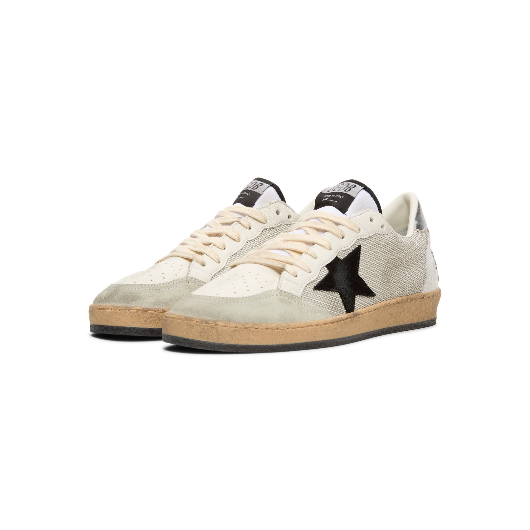 Golden Goose Ball Star Net Upper Suede Star (Light Silver/Black/White/Silver)