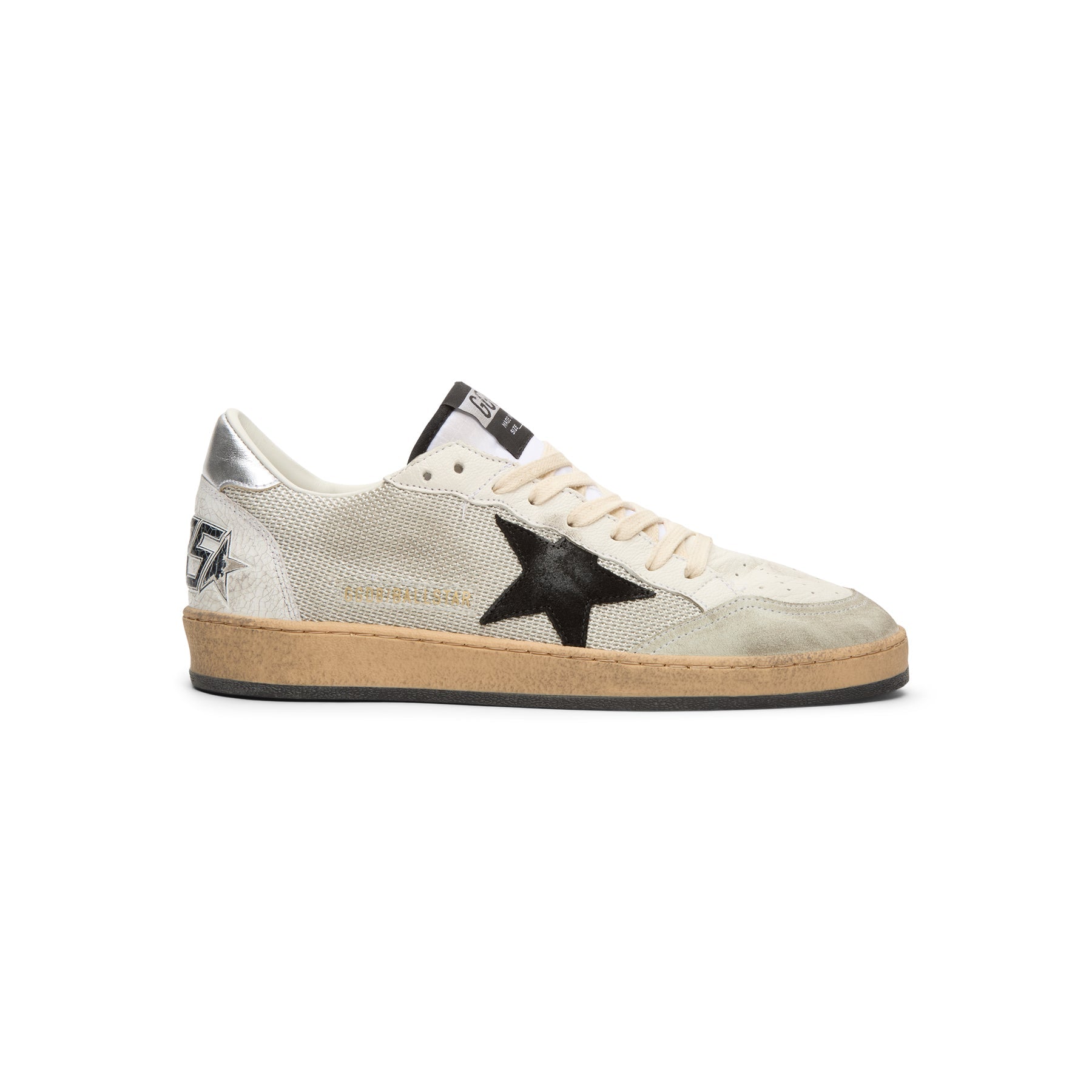 Golden Goose Ball Star Net Upper Suede Star (Light Silver/Black/White/Silver)