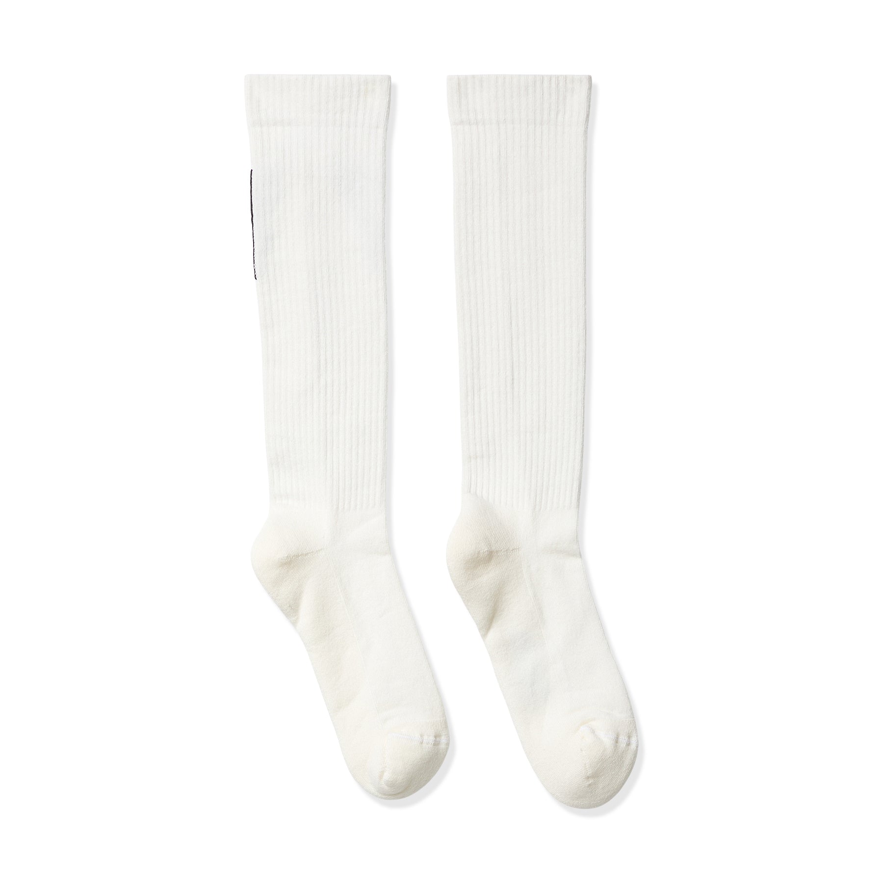 Rick Owens DRKSHDW Hollywood Knee High Socks (Milk/Black)