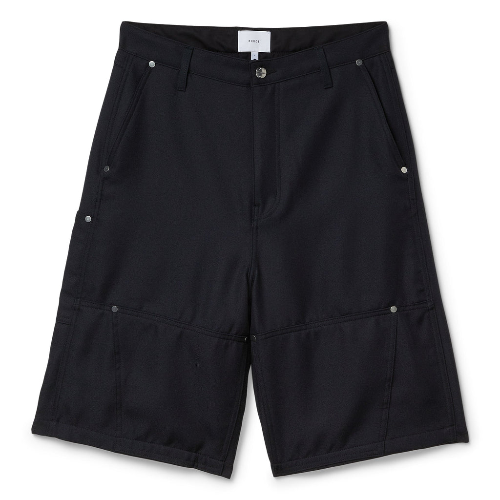 Rhude Reza Double Knee Baggy Short (Black)