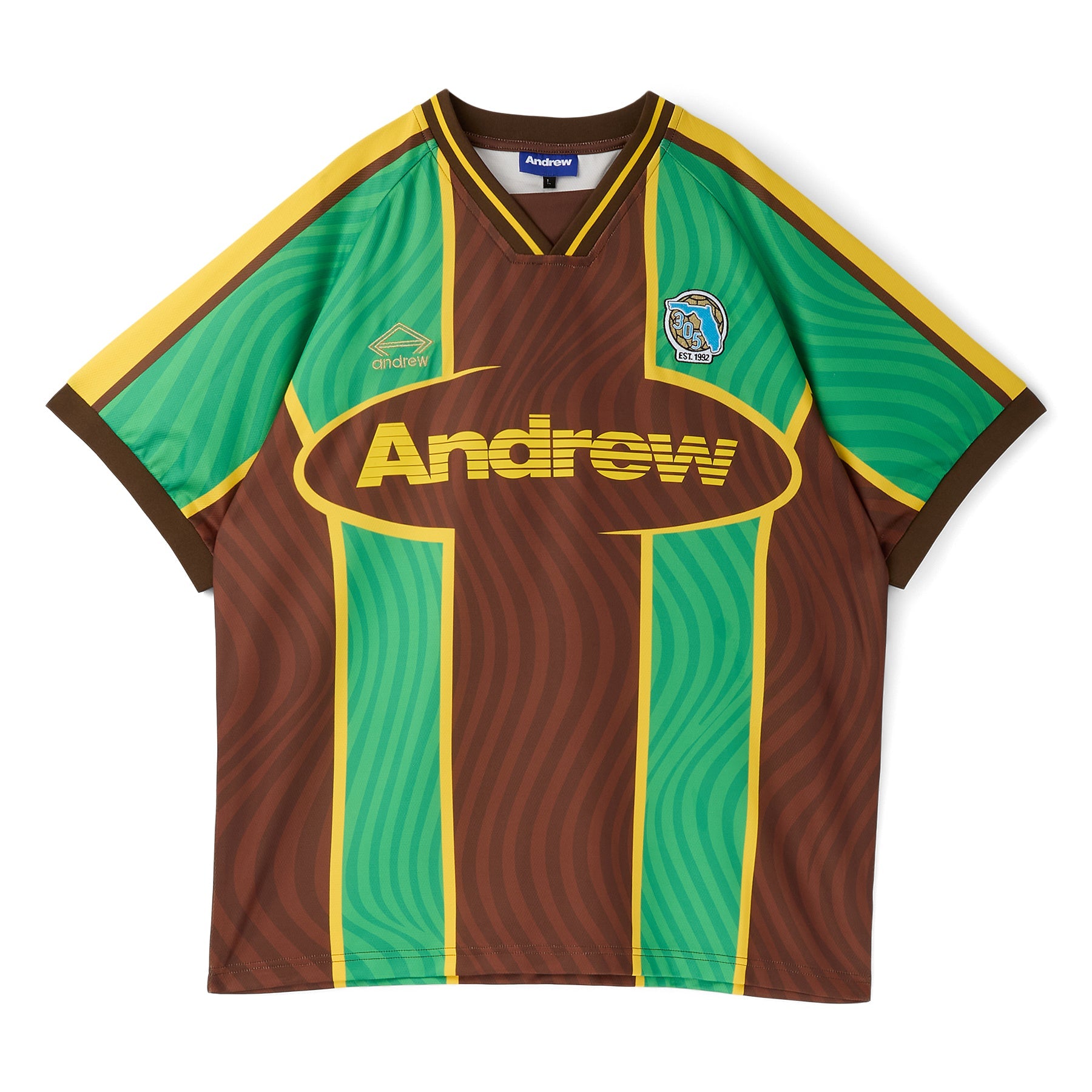 Andrew Campeones Futbol Jersey (Green/Brown)