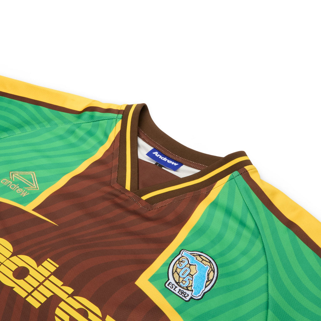 Andrew Campeones Futbol Jersey (Green/Brown)