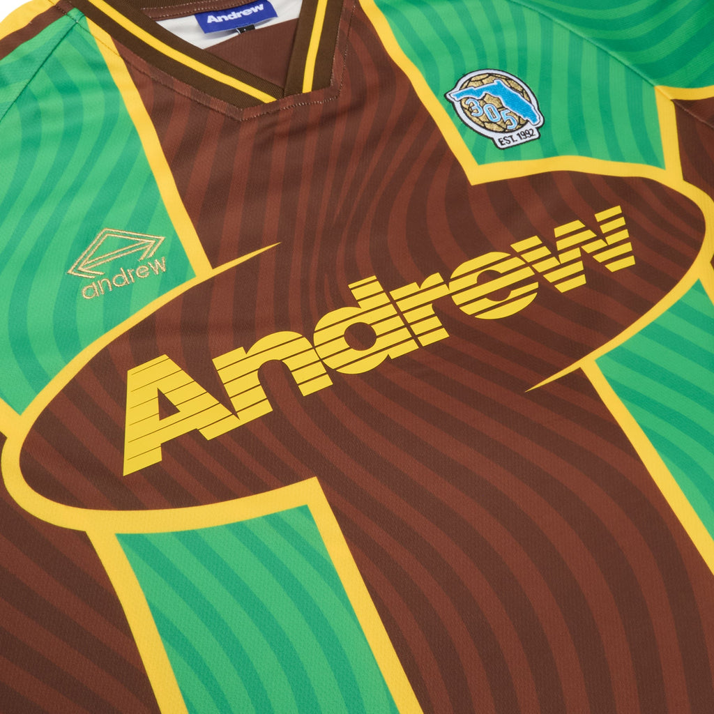 Andrew Campeones Futbol Jersey (Green/Brown)