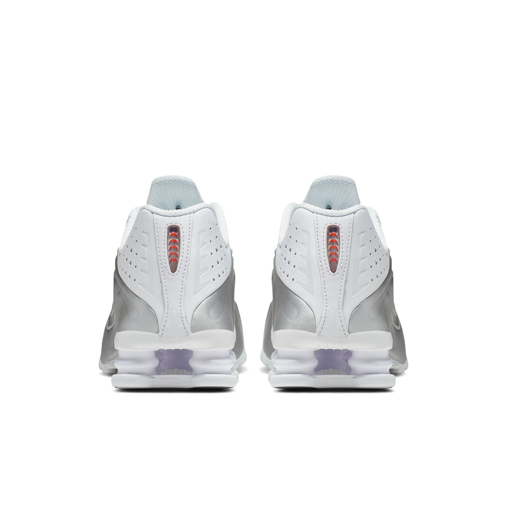 Nike Shox R4 (White/White-Metallic Silver-Max Orange)