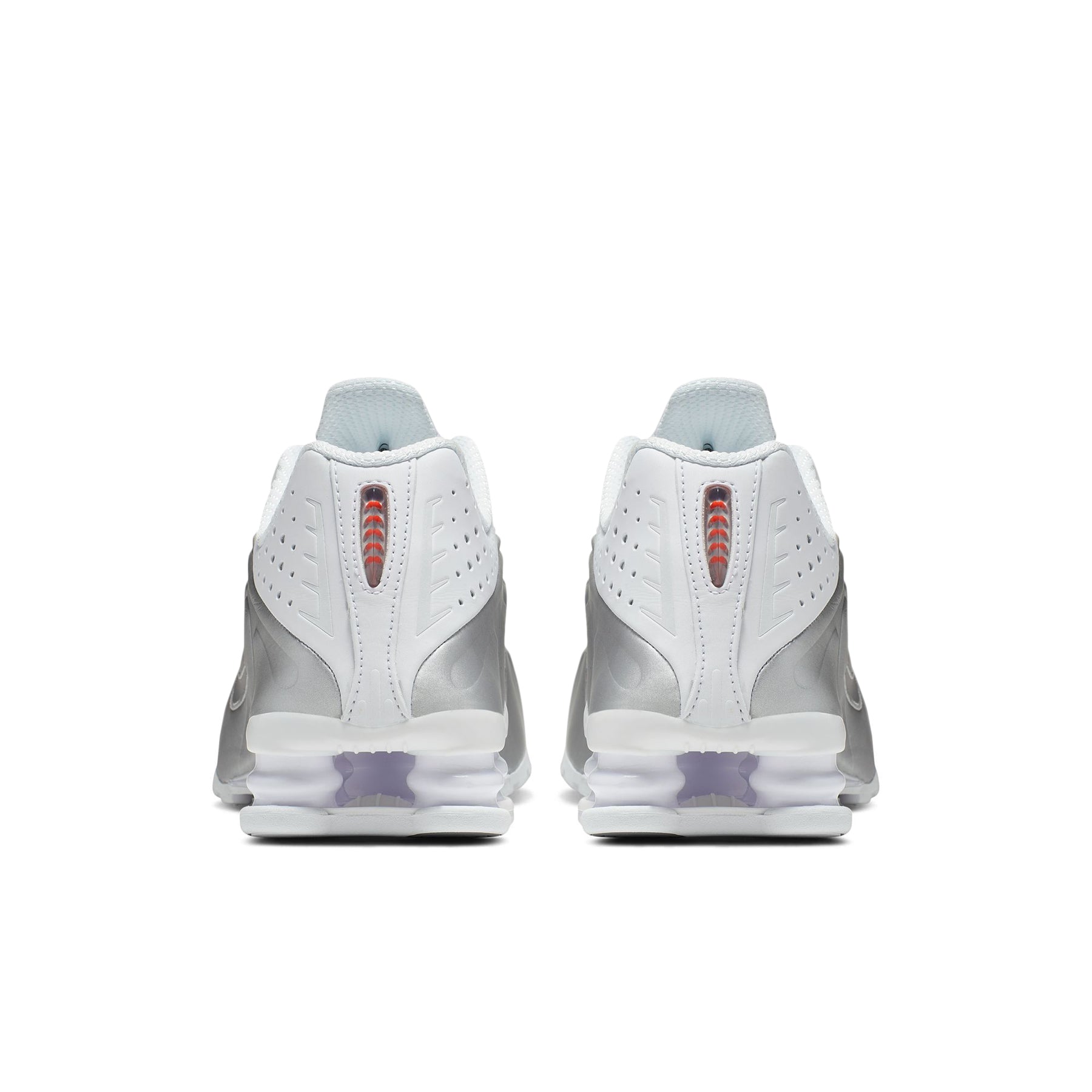 Nike Shox R4 (White/White-Metallic Silver-Max Orange)