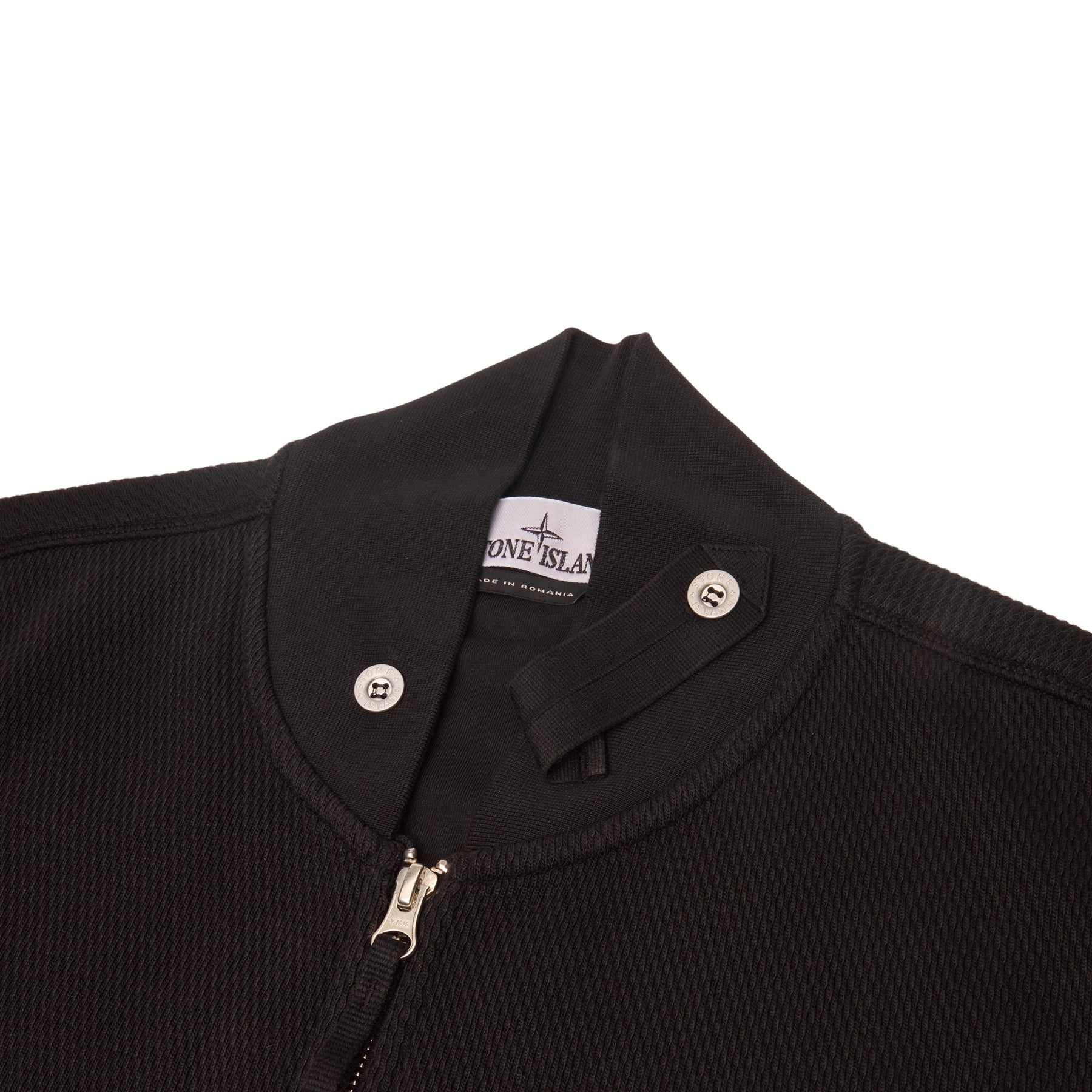 Stone Island Zip Up Cardigan (Black)